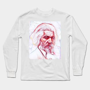 Frederick Douglass Portrait | Frederick Douglass line art Long Sleeve T-Shirt